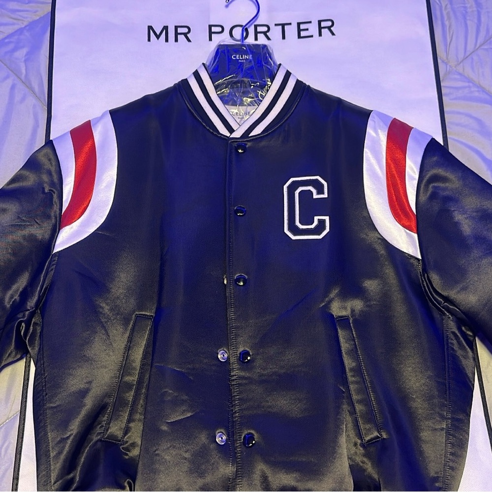 Celine bomber jacket in thick satin - Picture 5 of 7
